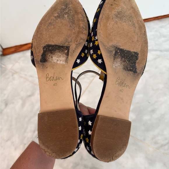 Chie Mihara Boden Navy and Yellow Star Flats - Picture 3 of 3